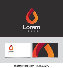 Abstract design element with business card template 04