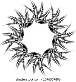 Abstract design element. Chaotic style frame or border.
