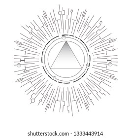 Abstract design element in constructivism style. Minimalistic abstract sign.