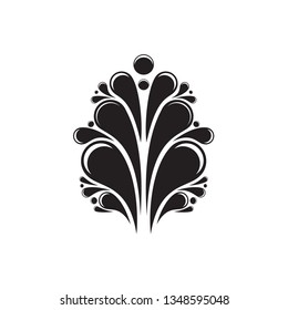 Abstract  design element, drop shapes. Vector illustration isolated on white background