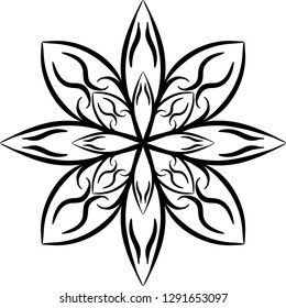 Abstract design element. Floral shape. Vector illustration.