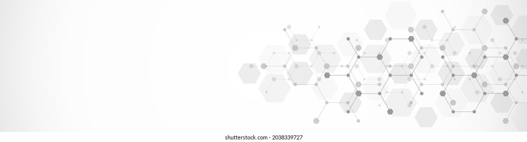 Elemento de diseño abstracto con fondo geométrico y patrón de forma hexagonal para la plantilla de encabezado de banner o sitio web