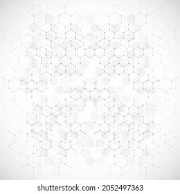 Abstract design element with geometric background and hexagons shape pattern