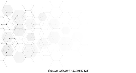 Abstract design element with geometric background of hexagons shape pattern