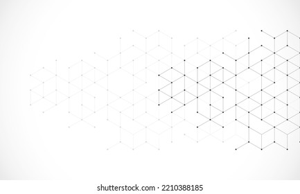 Abstract design element with a geometric background of hexagons shape pattern. Vector illustration