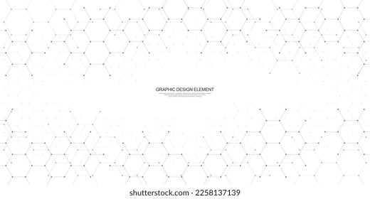 Elemento de diseño abstracto con fondo geométrico del patrón de forma hexagonal