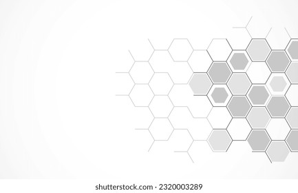 Abstract design element with geometric background of hexagons shape pattern