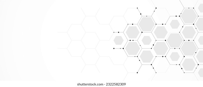 Abstract design element with geometric background of hexagons shape pattern