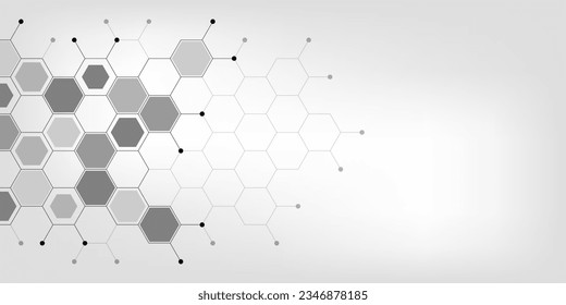 Abstract design element with geometric background of hexagons shape pattern