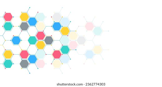 Abstraktes Design-Element mit geometrischem Hintergrund von Hexagons-Mustern