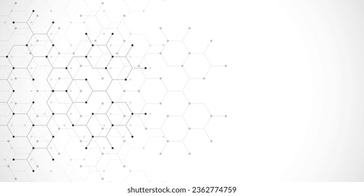 Abstract design element with geometric background of hexagons shape pattern