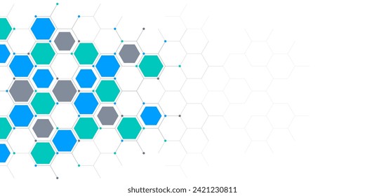 Abstract design element with geometric background of hexagons shape pattern. Vector illustration