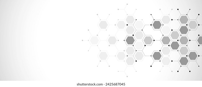 Elemento de diseño abstracto con fondo geométrico de hexágonos patrón de forma. Ilustración de vector