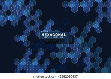 Abstract design element with geometric background of hexagons shape pattern. Vector illustration