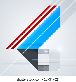 Abstract design element with glossy geometric shapes. Useful for digital compositions and layouts. EPS10