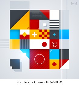 Abstract design element with glossy geometric shapes. Useful for digital compositions and layouts. EPS10