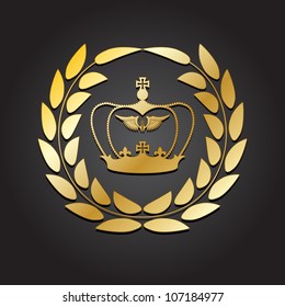 Abstract design element golden colors with lines