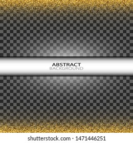 
Abstract design element, golden dust particles on a gray background. Brochure Template