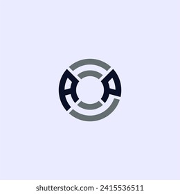 abstract design element initials a and p