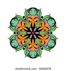 Abstract design element. Lots of details. No autotracing. No gradients.