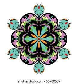 Abstract design element. Lots of details. No autotracing. No gradients.