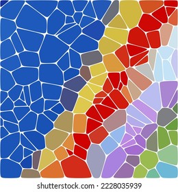 Abstract design element. Modern simple geometric graphic concept. Color pebbles. polygonal style.