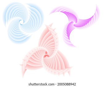 Abstract design element on white background of twist lines. Vector Illustration eps 10 Golden ratio traditional proportions vector icon beauty salon, for elegant business card,  background event party