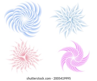 Abstract design element on white background of twist lines. Vector Illustration eps 10 Golden ratio traditional proportions vector icon beauty salon, for elegant business card,  background event party