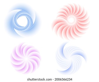 Abstract design element on white background of twist lines. Vector Illustration eps 10 Golden ratio traditional proportions vector icon beauty salon, for elegant business card,  background event party