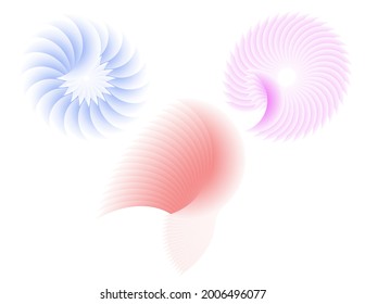 Abstract design element on white background of twist lines. Vector Illustration eps 10 Golden ratio traditional proportions vector icon beauty salon, for elegant business card,  background event party