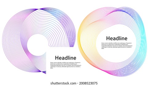 Abstract design element on white background of twist lines. Vector Illustration eps 10 Golden ratio traditional proportions vector icon beauty salon, for elegant business card,  background event party