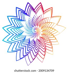 Abstract design element on white background of twist lines. Vector Illustration eps 10 Golden ratio traditional proportions vector icon beauty salon, for elegant business card,  background event party