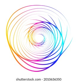 Abstract design element on white background of twist lines. Vector Illustration eps 10 Golden ratio traditional proportions vector icon beauty salon, for elegant business card,  background event party