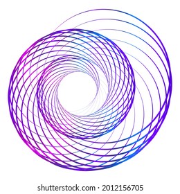 Abstract design element on white background of twist lines. Vector Illustration eps 10 Golden ratio traditional proportions vector icon beauty salon, for elegant business card,  background event party