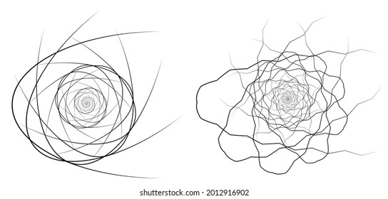 Abstract design element on white background of twist lines. Vector Illustration eps 10 Golden ratio traditional proportions vector icon beauty salon, for elegant business card,  background event party