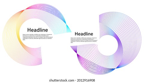 Abstract design element on white background of twist lines. Vector Illustration eps 10 Golden ratio traditional proportions vector icon beauty salon, for elegant business card,  background event party