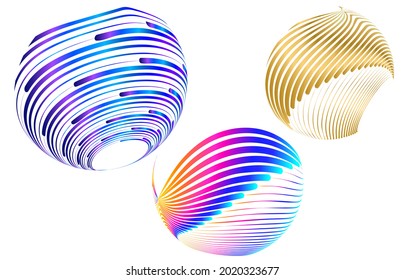 Abstract design element on white background of twist lines. Vector Illustration eps 10 Golden ratio traditional proportions vector icon beauty salon, for elegant business card,  background event party