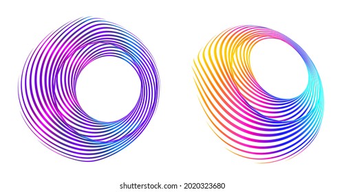 Abstract design element on white background of twist lines. Vector Illustration eps 10 Golden ratio traditional proportions vector icon beauty salon, for elegant business card,  background event party