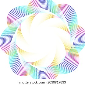 Abstract design element on white background of twist lines. Vector Illustration eps 10 Golden ratio traditional proportions vector icon beauty salon, for elegant business card,  background event party