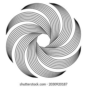 Abstract design element on white background of twist lines. Vector Illustration eps 10 Golden ratio traditional proportions vector icon beauty salon, for elegant business card,  background event party