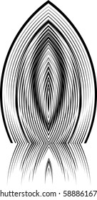 Abstract design element on white background. Vector illustration.