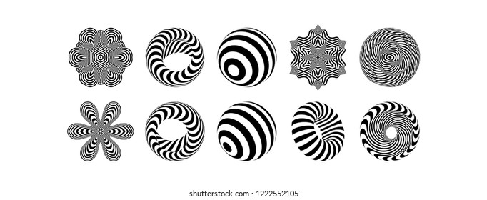 Abstract design element. Optical art. Vector illustration.