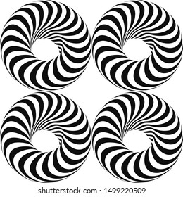 Abstract design element. Optical art. Vector illustration. 