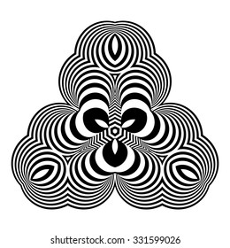 Abstract Design Element. Optical Art. Vector illustration. 