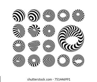 Abstract Design Element. Optical Art. Vector illustration. 