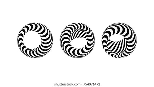 Abstract Design Element. Optical Art. Vector illustration. 