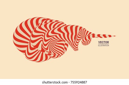 Abstract design element. Optical art. Vector illustration.