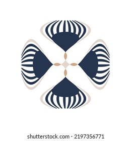 Abstract design element. Ornamental shape. Vector illustration. 