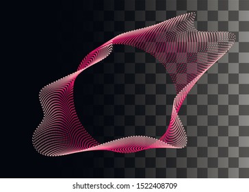 Abstract design element pink color effect vector illustration on transparent background