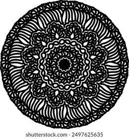 Abstract design element. Round mandala in vector. Graphic template for your design.